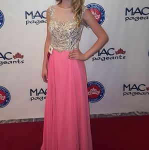 Beautiful Pink illusion Gown